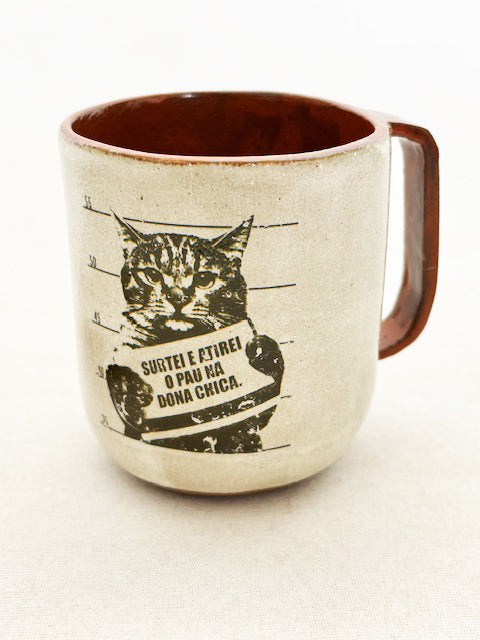 Prato e Caneca Miau na Cadeia