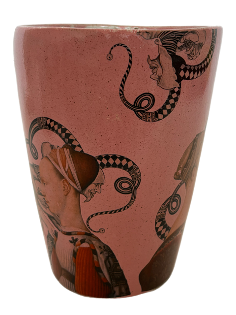 Vaso Curto Rainhas Pink