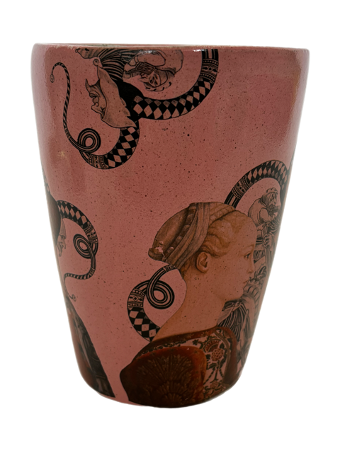 Vaso Curto Rainhas Pink