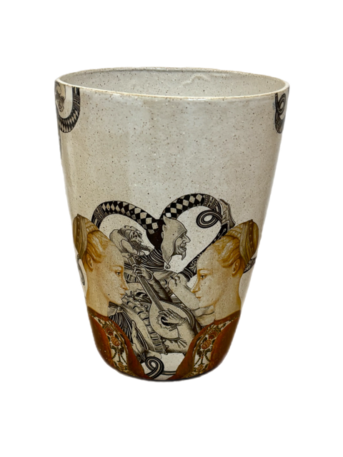 Vaso Curto Rainhas Off White