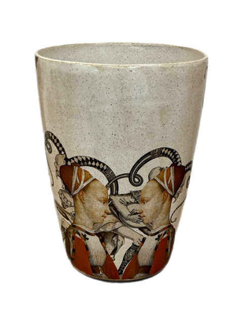 Vaso Curto Rainhas Off White