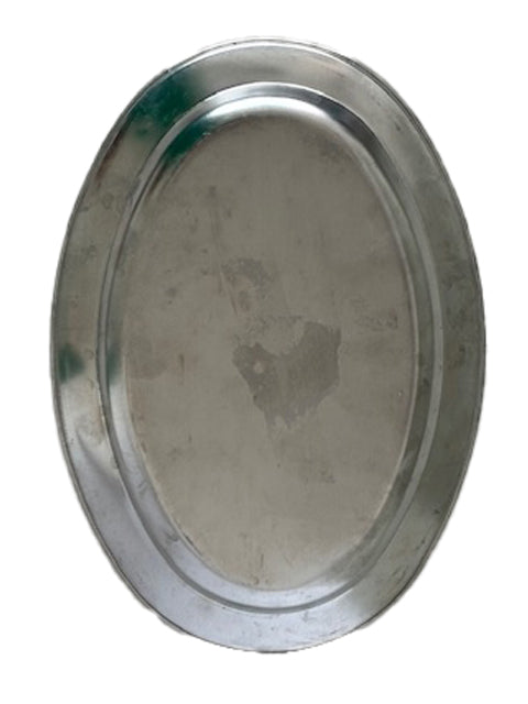 Quadro em Metal Oval Estampado