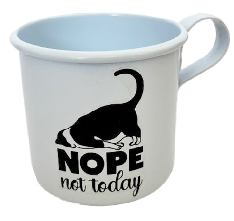 Caneca de Metal estampada Branca