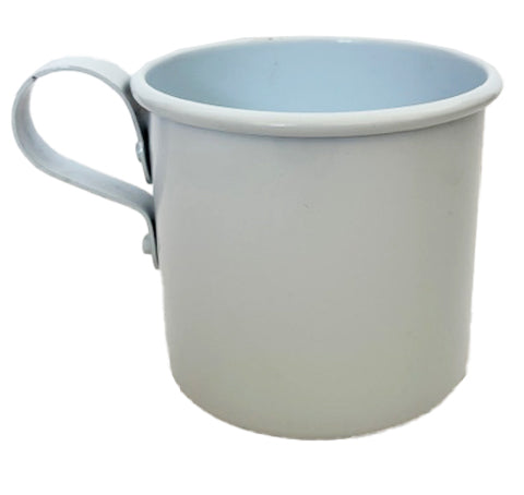 Caneca de Metal estampada Branca
