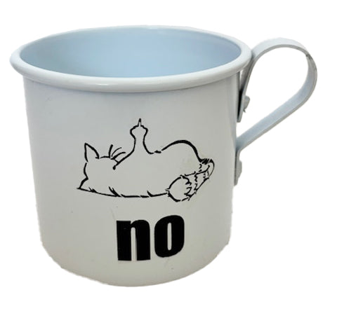 Caneca de Metal estampada Branca