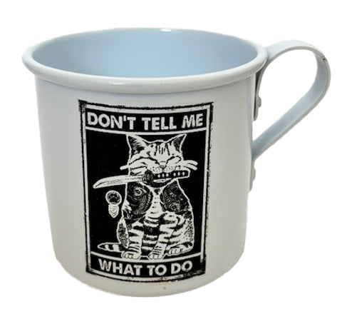 Caneca de Metal estampada Branca