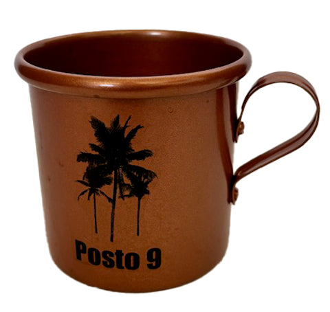 Caneca em Metal Estampada Cobre