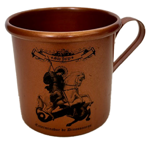 Caneca em Metal Estampada Cobre