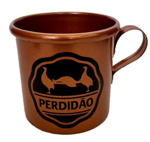 Caneca em Metal Estampada Cobre