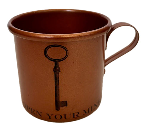 Caneca em Metal Estampada Cobre