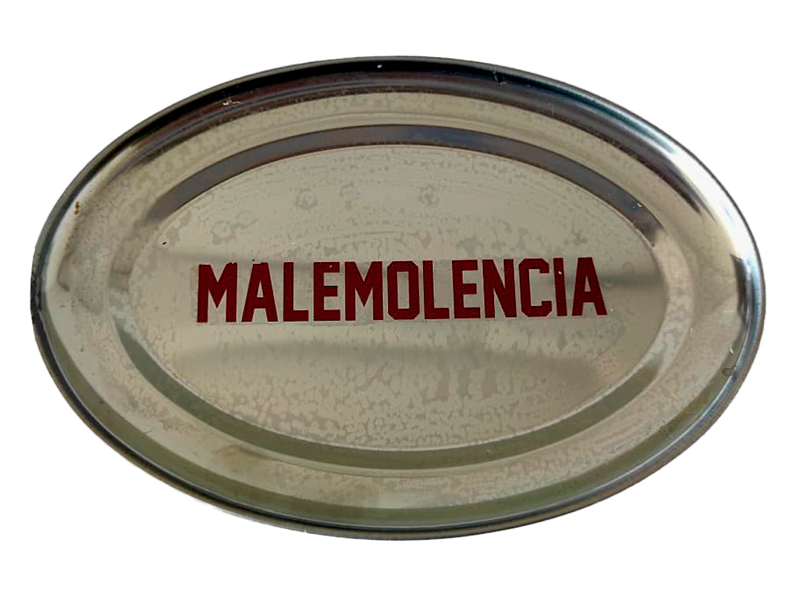 Quadro  em Metal  Oval Estampado