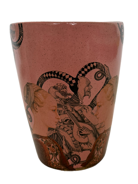 Vaso Curto Rainhas Pink