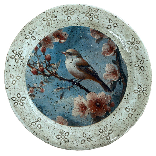 Prato Médio com Borda Laise Bird