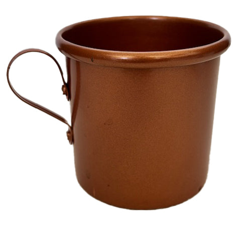 Caneca em Metal Estampada Cobre